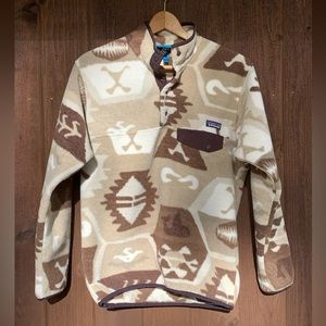 Mens Patagonia Rare Cave El Cap Khaki T Snap Synchilla